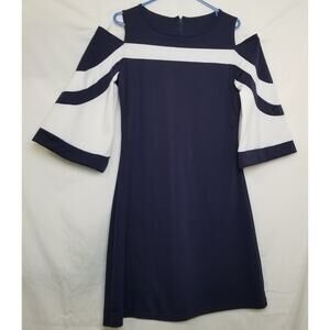 Unbranded Women's Navy/White Cold Shoulder Dress See Measurements for Size